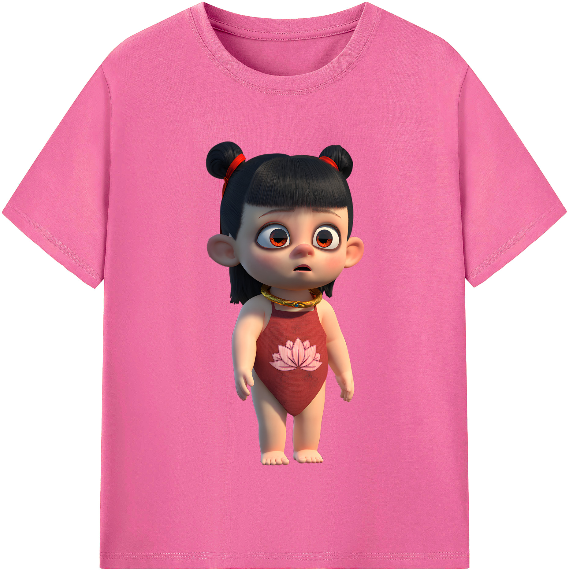 （画像用） Ne Zha 2 ナタ 魔童の大暴れ レディースカジュアルプリントTシャツ（綿100％）